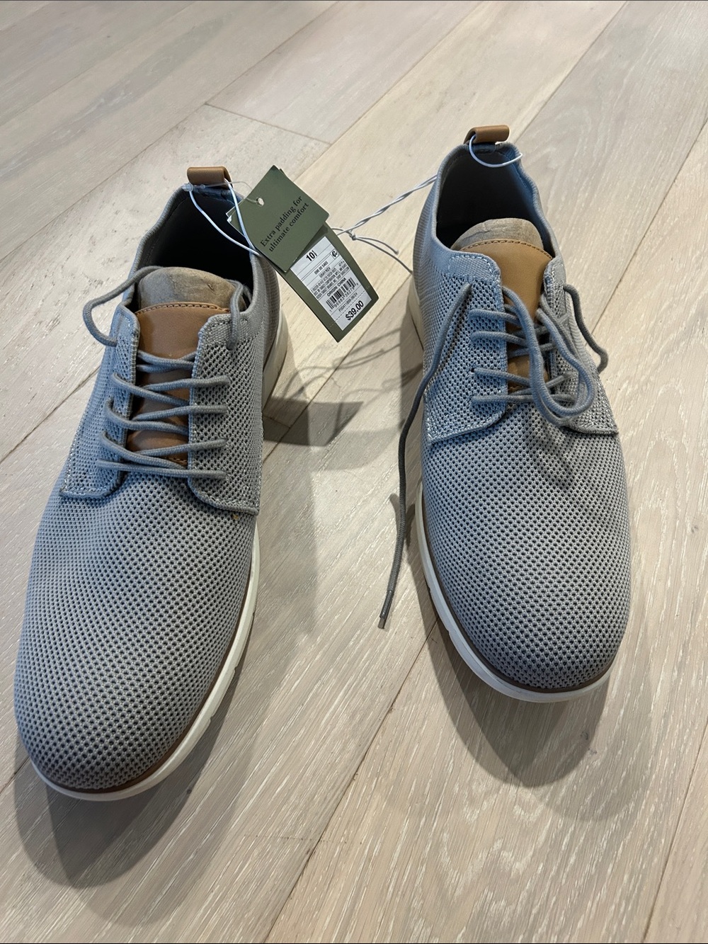 Goodfellow & Co Light Gray Knit Lace-Up Casual Shoes